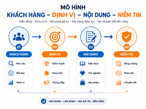 Mô hình khách hàng – định vị – nội dung – niềm tin