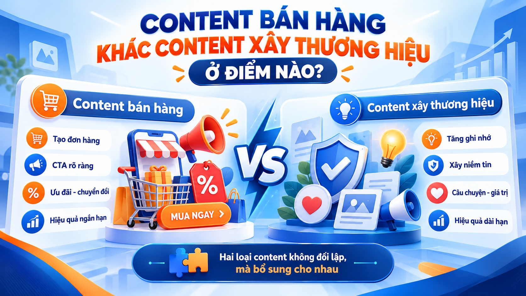 Content bán hàng khác content xây thương hiệu như nào