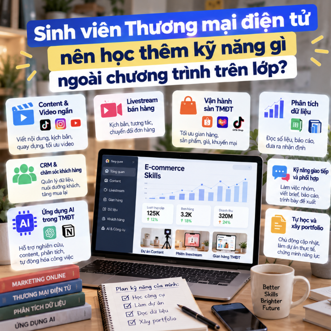 Sinh viên TMĐT nên học thêm kỹ năng gì