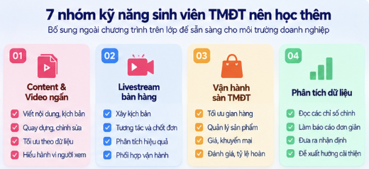 7 nhóm kỹ năng sinh viên cần học thêm ngoài chương trình.