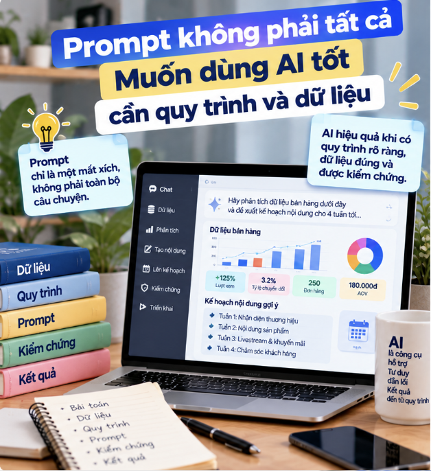 Muốn dùng AI tốt cần quy trình và dữ liệu